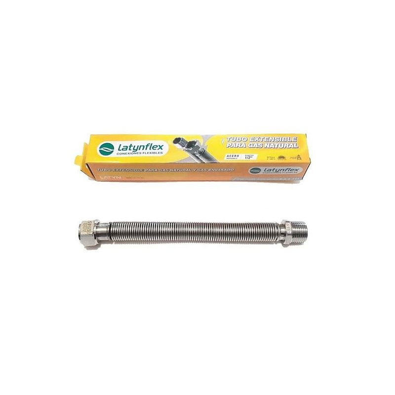 FLEXIBLE GAS APROBADO Ext. 1/2" 40-95 cm