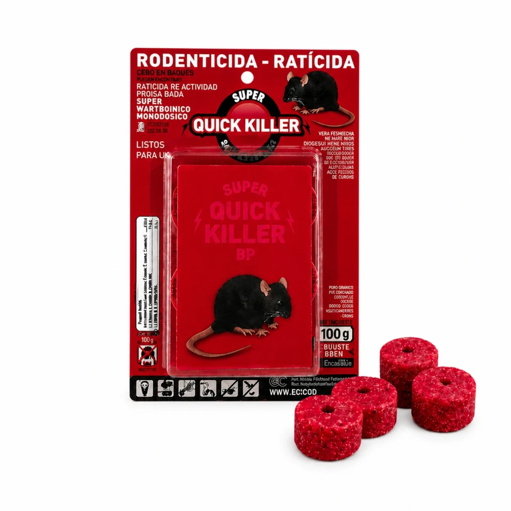 VENENO  PARA RATA   QUICK KILLER 100 GR