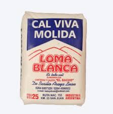 CV1 CAL VIVA X 25 KG 1ER CALIDAD ZONDA/LOMA BLANCA CAL VIVA X 25 KG
