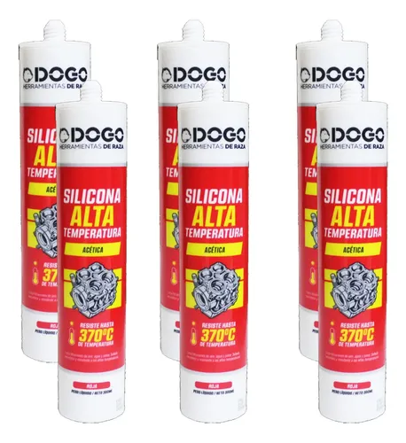SILICONA ALTA TEMPERATURA ACETICA ROJA 300ML DOGO