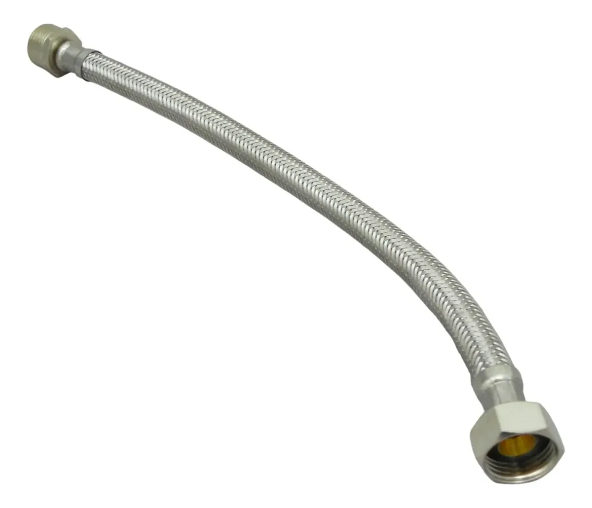 Flexible mallado aluminio macho fijo 1/2" x30cm.