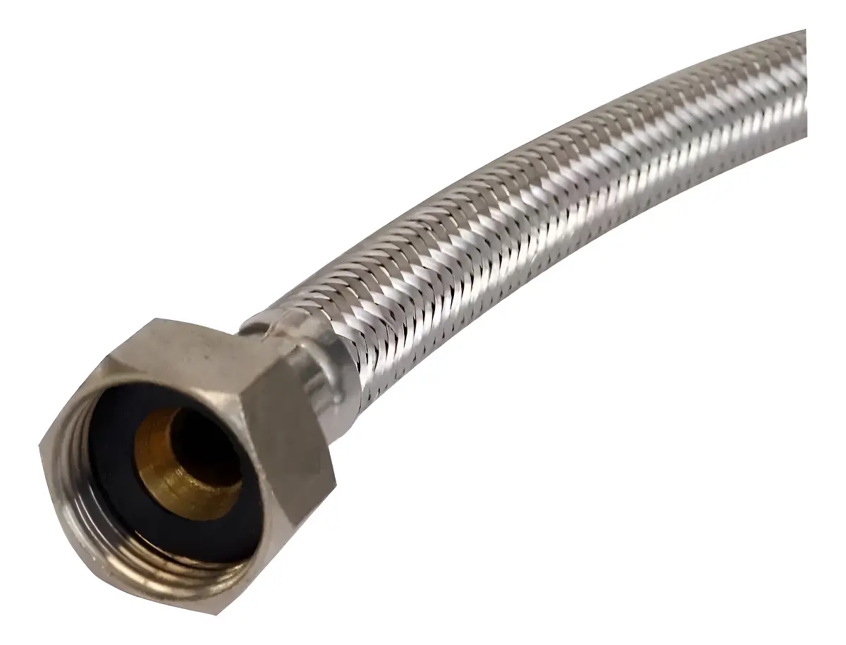 Flexible mallado aluminio macho fijo 1/2" x35cm.