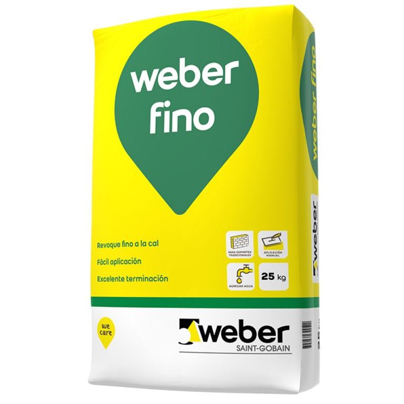 WF 25 REV. FINO INTERIOR WEBER FINO X 25 KG REV FINO INTERIOR X 25 REVOQUE INTER