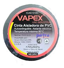 CINTA AISLADORA NEGRA 10MTS X 10 UN