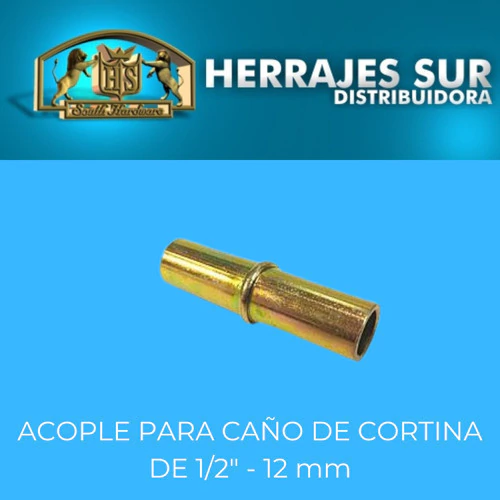 ACOPLE P/CAÑO CORTINA Bcdo. 1/2"